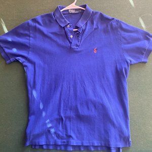 RALPH LAUREN Polo Shirt SIZE LARGE - Blue - Great!